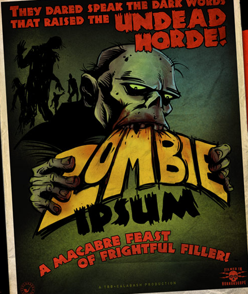 a poster with a zombie on it